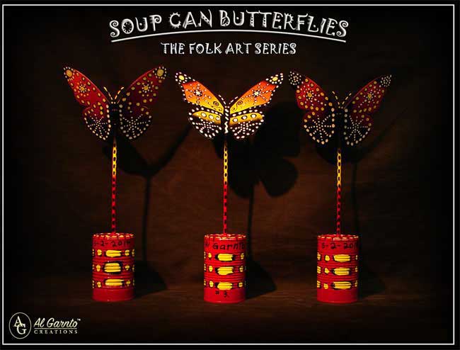 Al Garnto's soup can butterflies