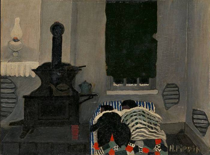 Painting by Horace Pippin with lots of black